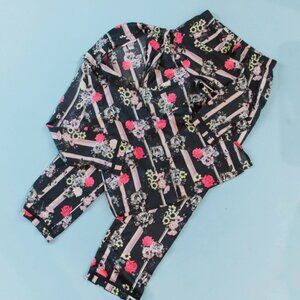 NWT VICTORIA'S SECRET STRIPEROSESATIN PJS CHRISTMASGIFT PAJAMAS SET FLORAL M